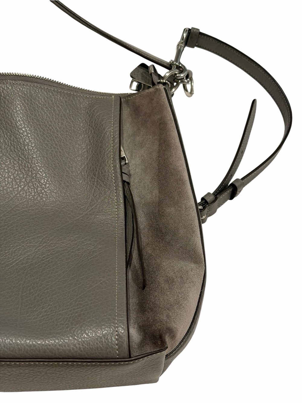 Coach F79995 Marlon Hobo Heather Gray Leather/Suede 2/Way Shoulder Bag - Picture 5 of 15